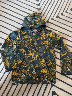 Under Armour Boys' Hoodie in Blue with Orange Graphics